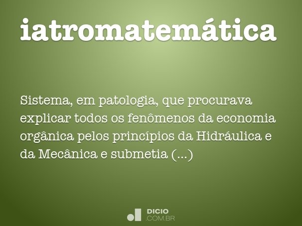 iatromatemática