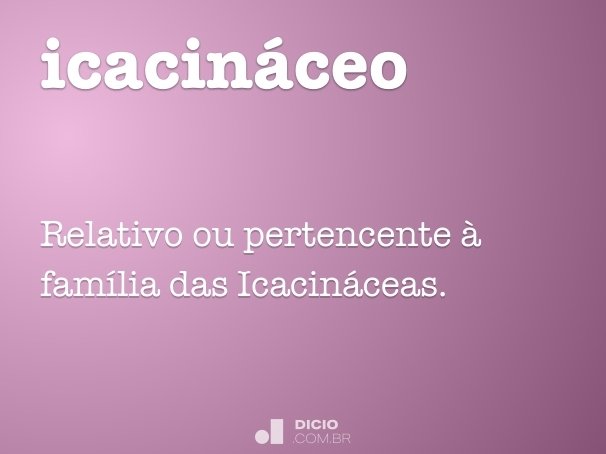 icacináceo