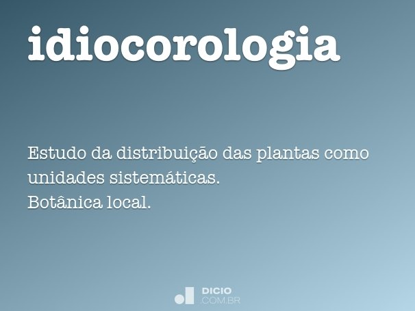 idiocorologia