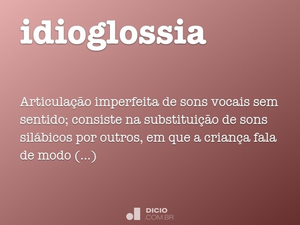 idioglossia
