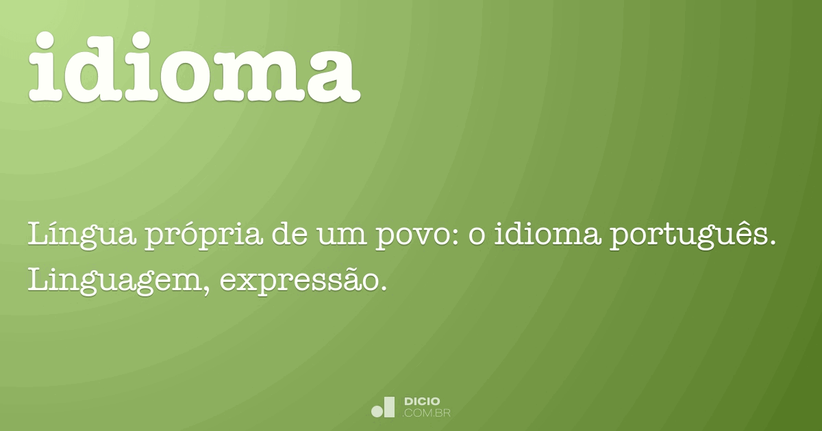 Expressão Idiomas