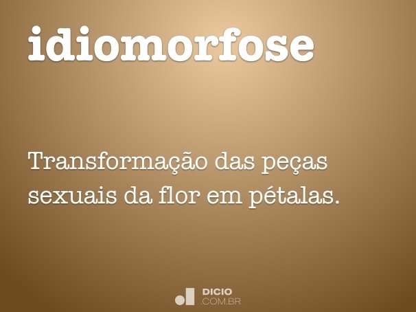 idiomorfose
