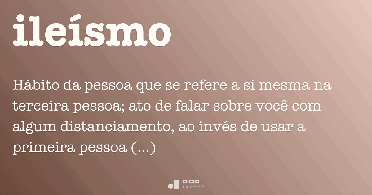 O que significa falar na terceira pessoa?