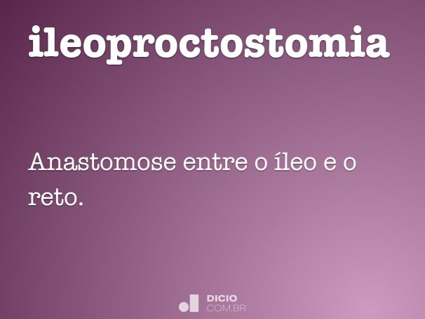 ileoproctostomia