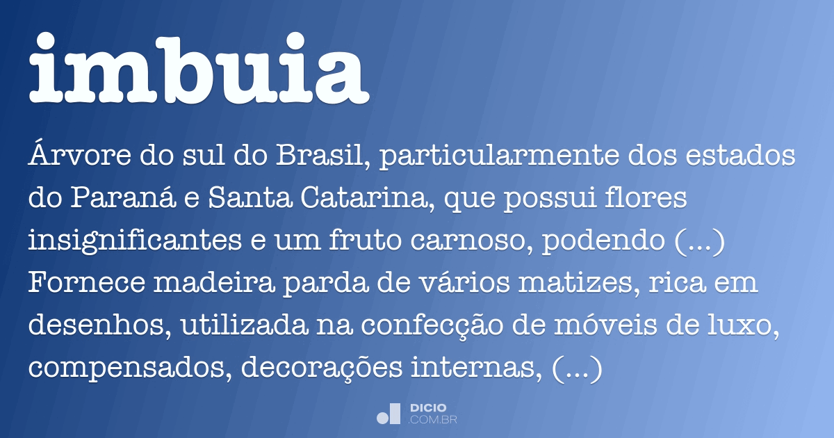 Imbuia Dicio, Dicionário Online de Português