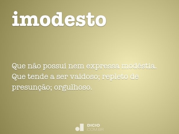 Modesto - Dicio, Dicionário Online de Português