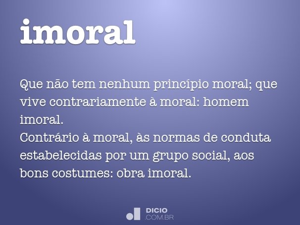 imoral