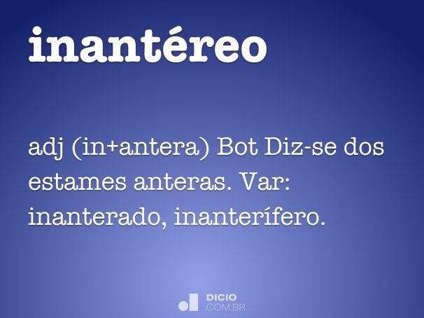 inantéreo