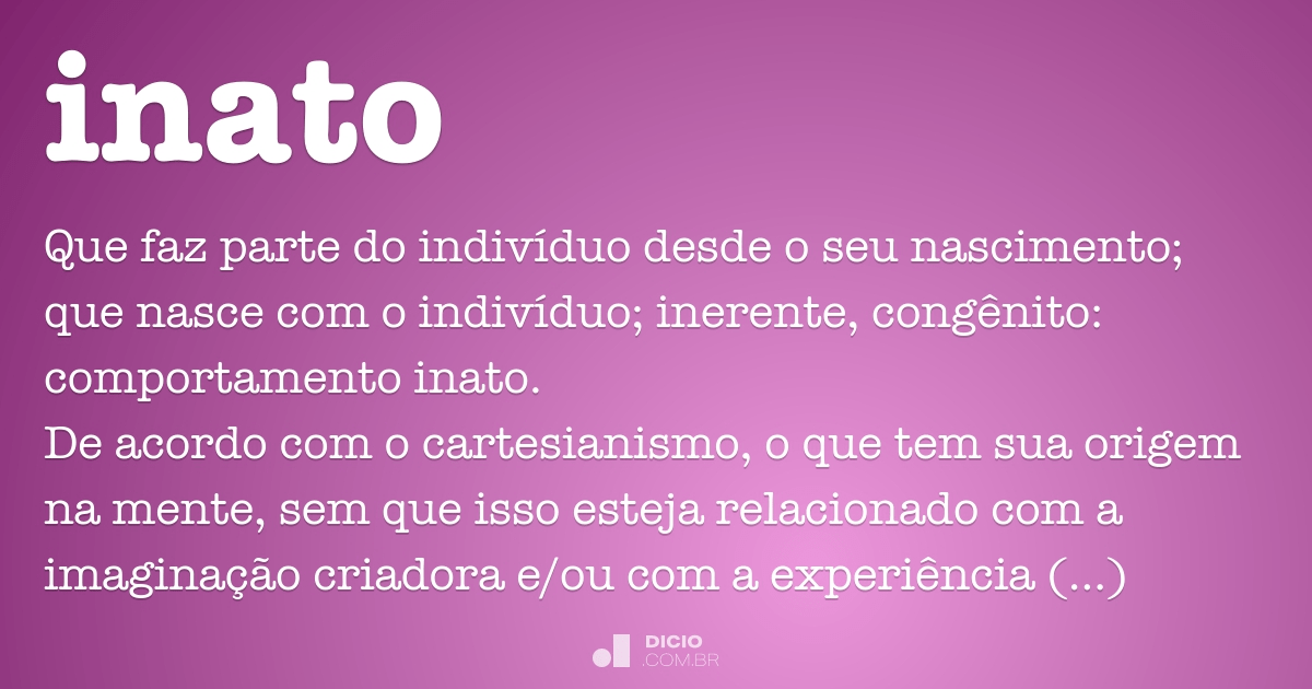 Inato - Dicio, Dicionário Online de Português