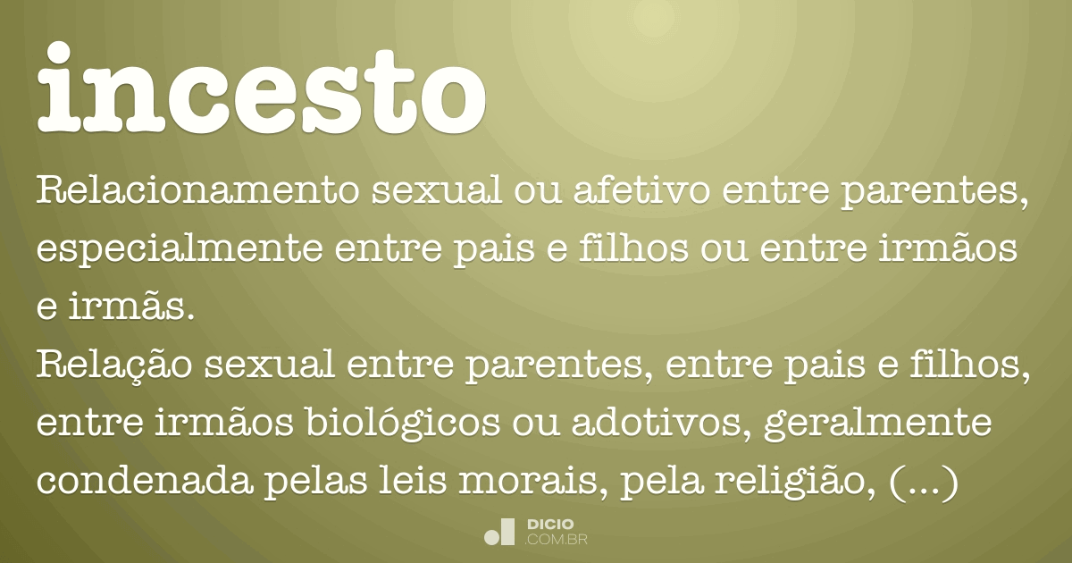 Incesto Dicio Dicion Rio Online De Portugu S