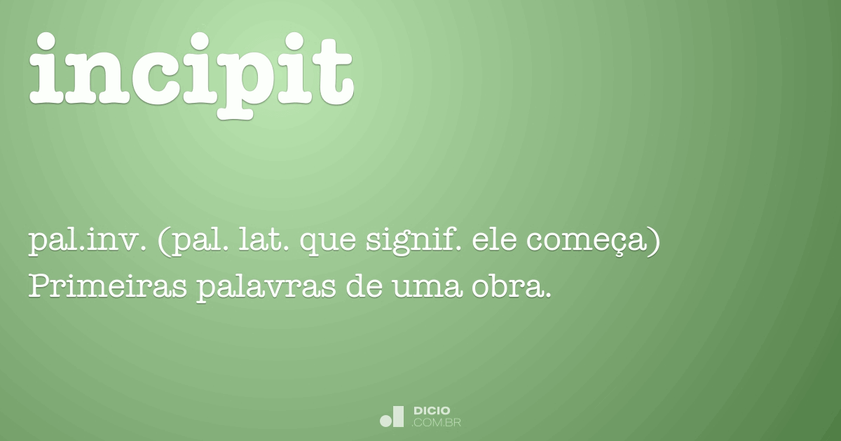 Incipit Dicio, Dicionário Online de Português