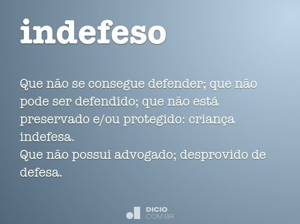 Indefeso - Dicio, Dicionário Online de Português