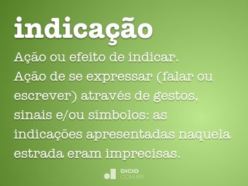 Indicar - Dicio, Dicionário Online de Português