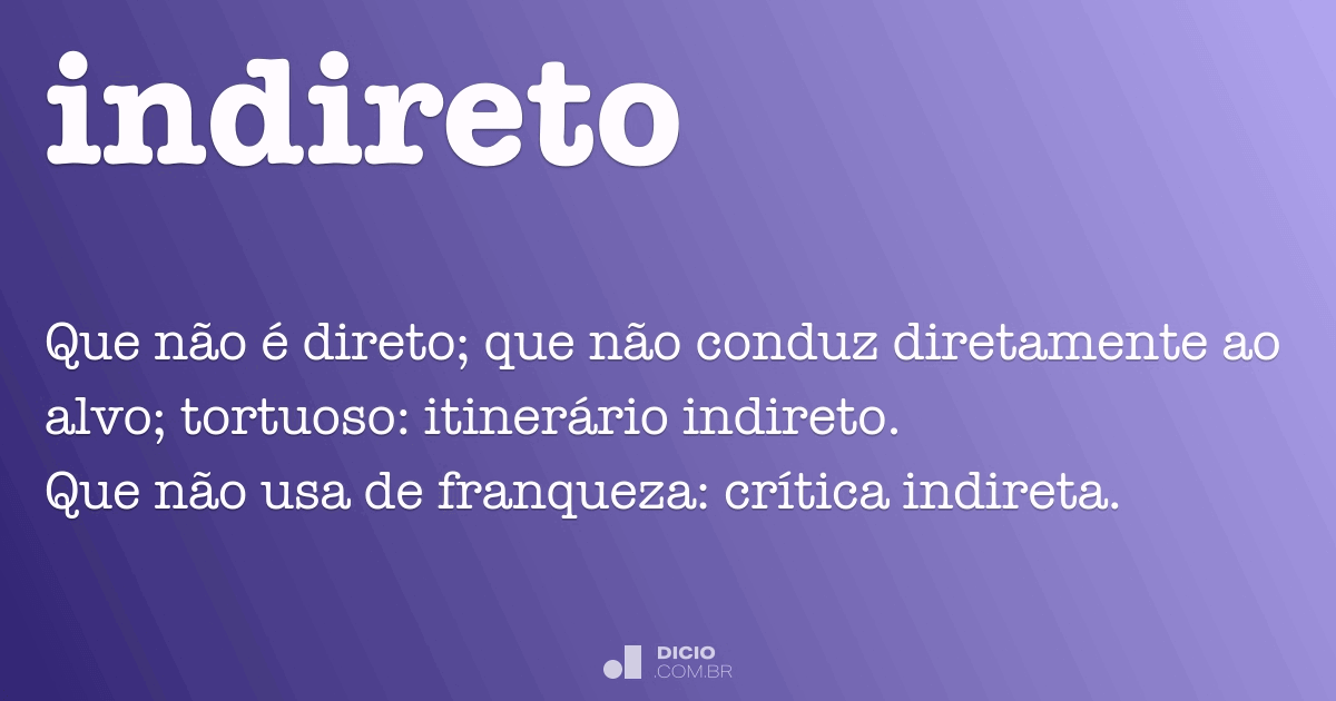 O Que É Objeto Indireto Exemplos