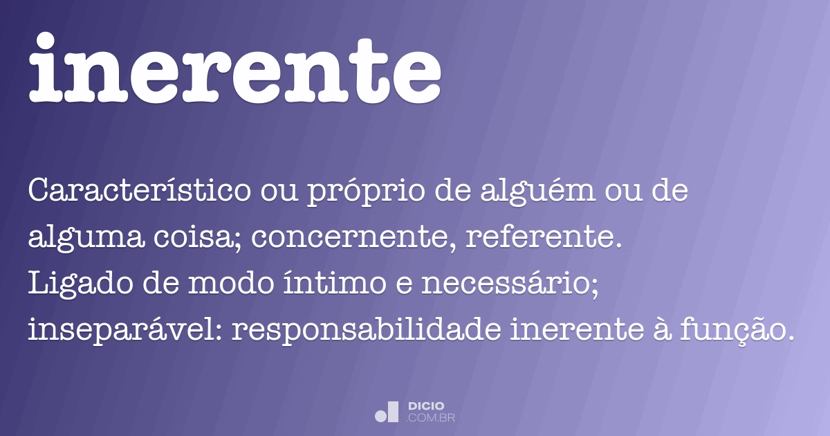 Inerente - Dicio, Dicionário Online de Português