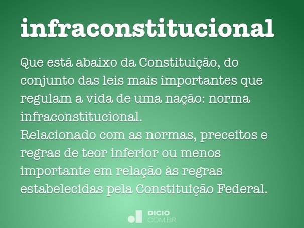 infraconstitucional