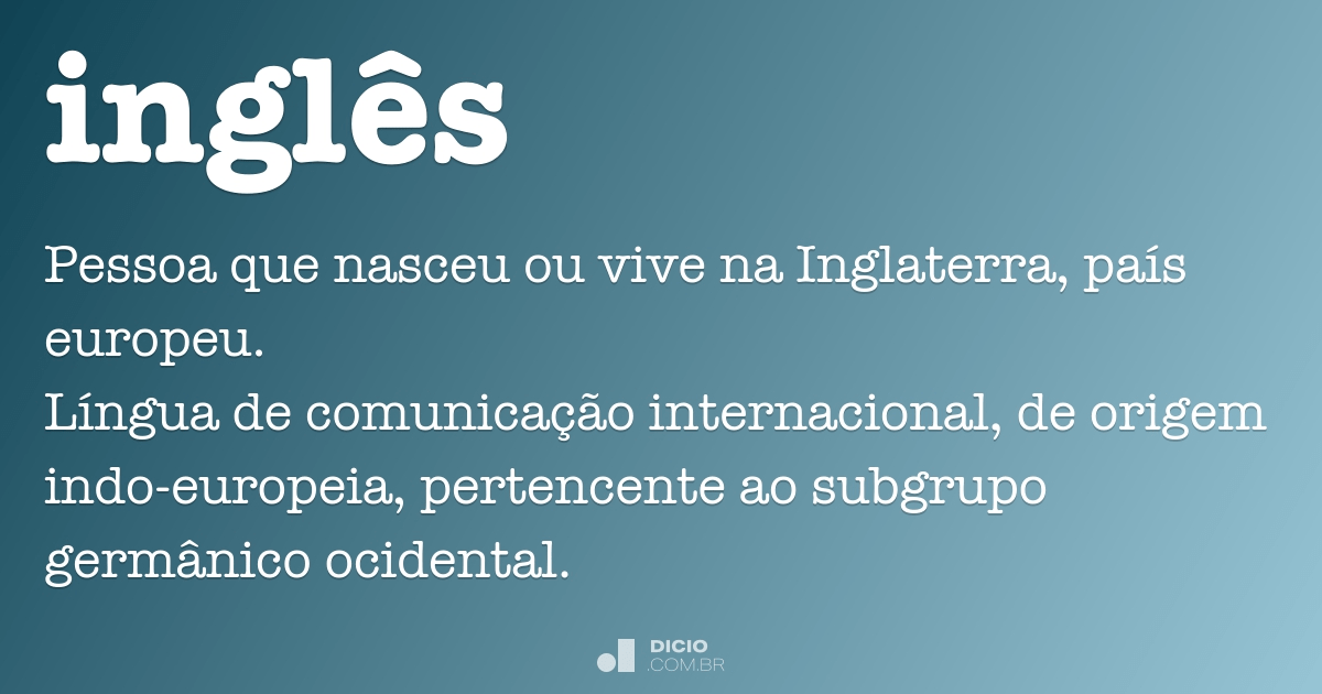 Inglês Dicio, Dicionário Online de Português