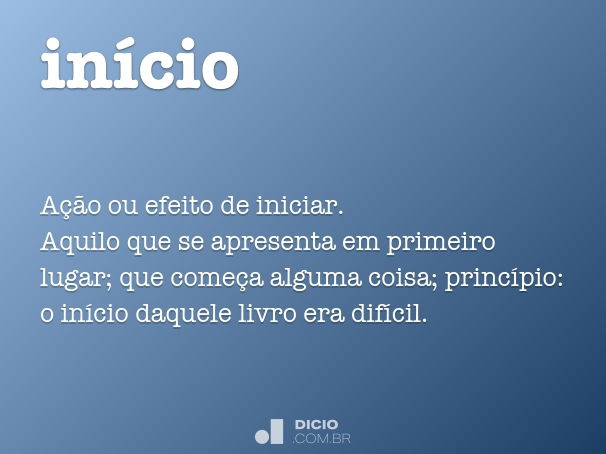 Início - Dicio, Dicionário Online de Português