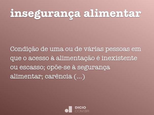 insegurança alimentar