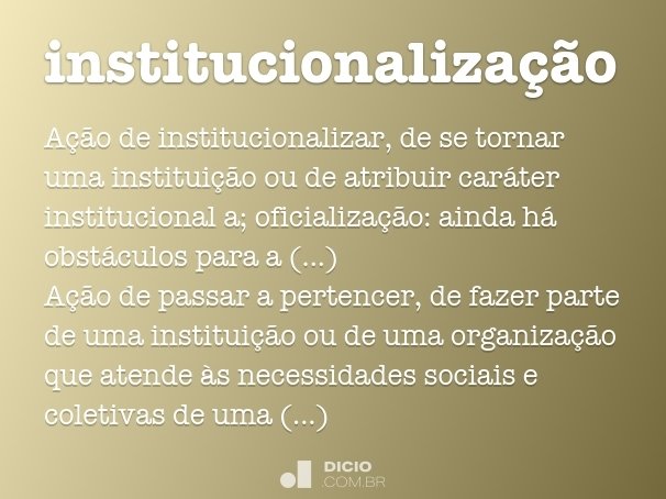 institucionalização
