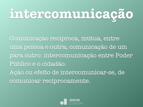 intercomunicação