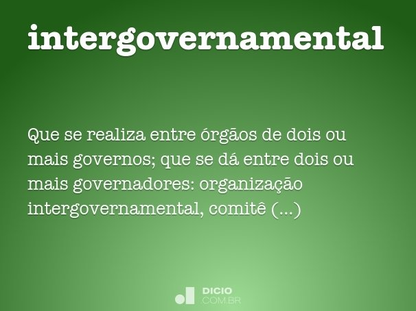 intergovernamental