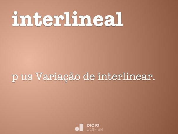 interlineal