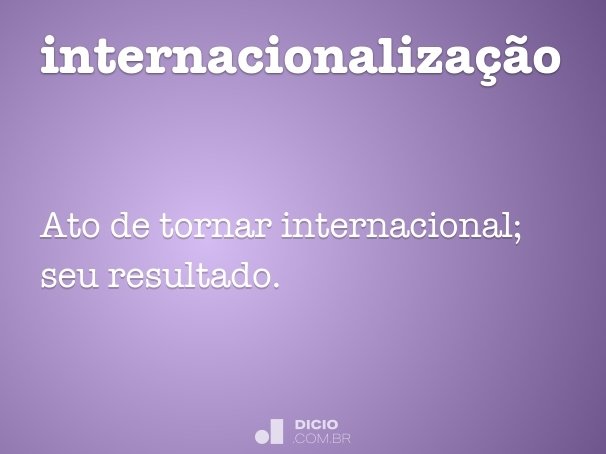 internacionalização