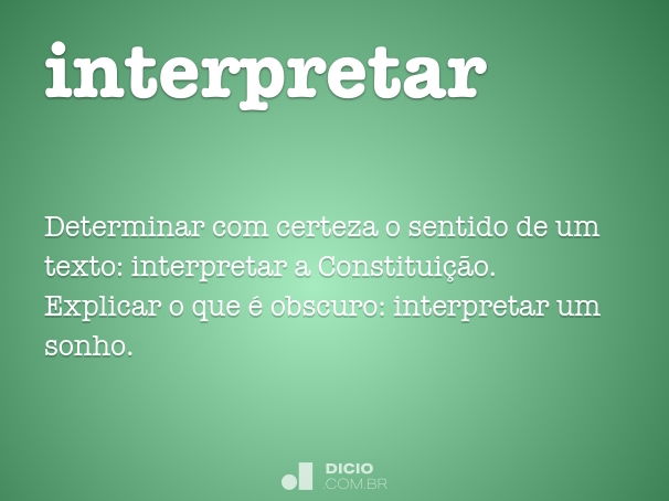 interpretar