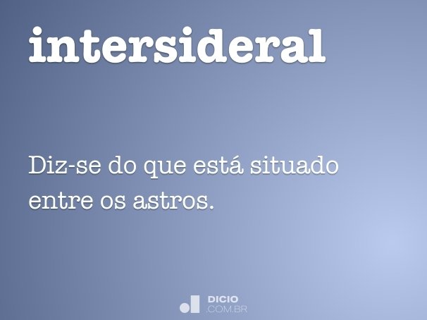 intersideral