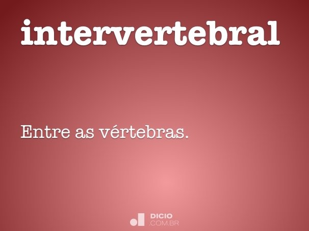 intervertebral