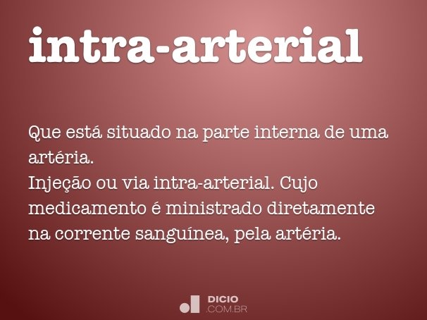intra-arterial
