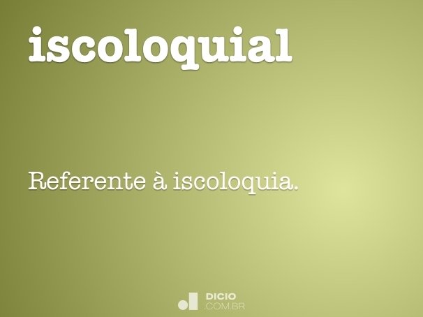 iscoloquial