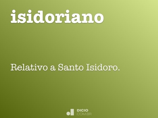 isidoriano
