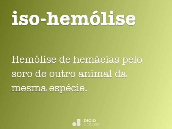 iso-hemólise