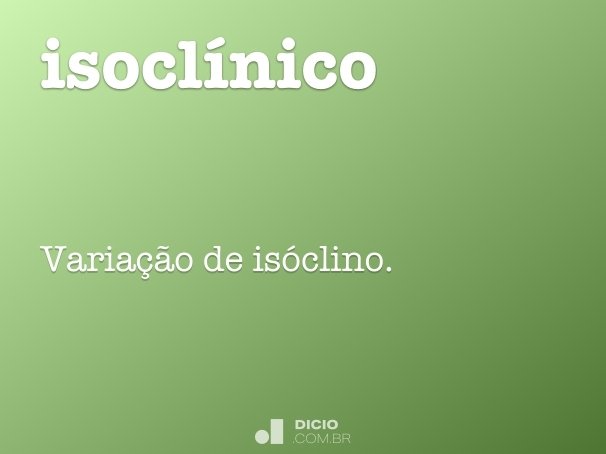 isoclínico
