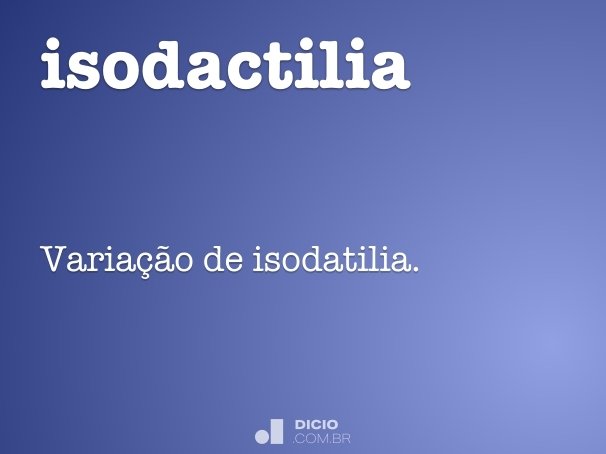isodactilia