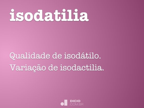 isodatilia