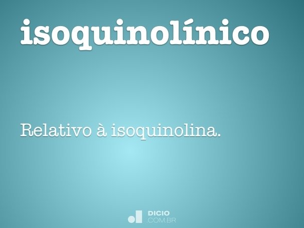 isoquinolínico