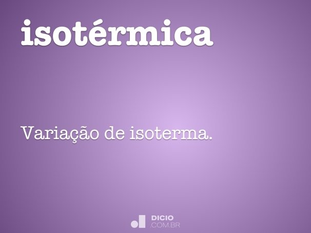 isotérmica