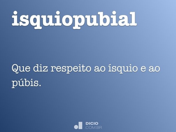 isquiopubial