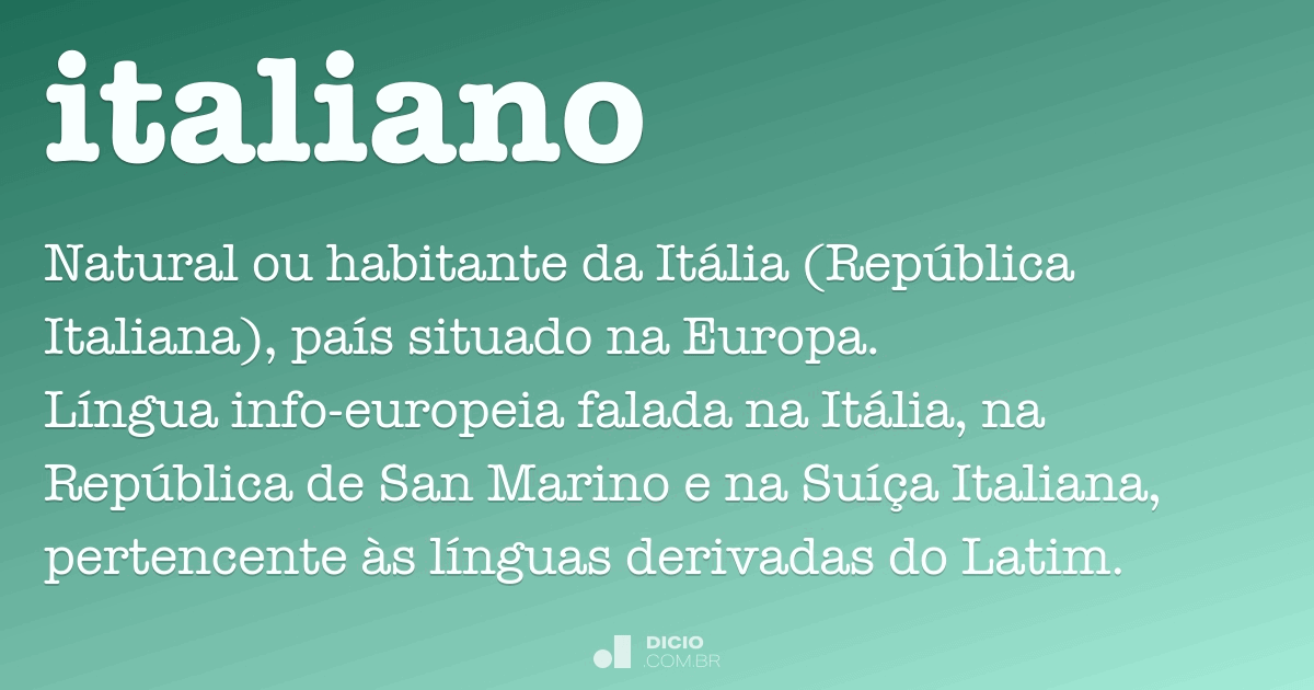 Italiano Dicio, Dicionário Online de Português