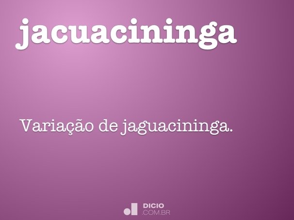 jacuacininga