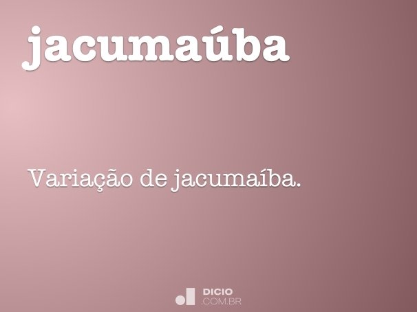 jacumaúba