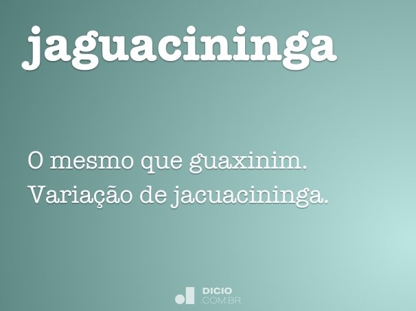 jaguacininga