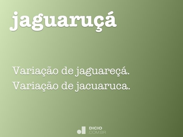 jaguaruçá