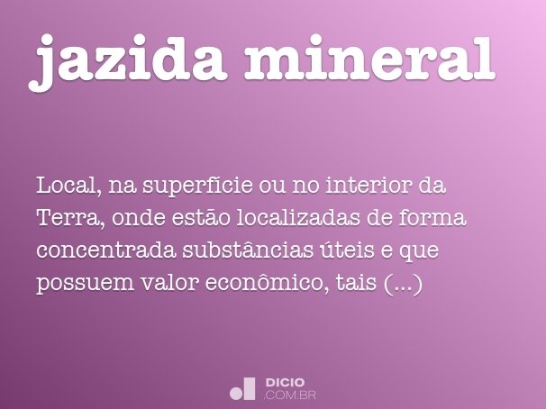 jazida mineral