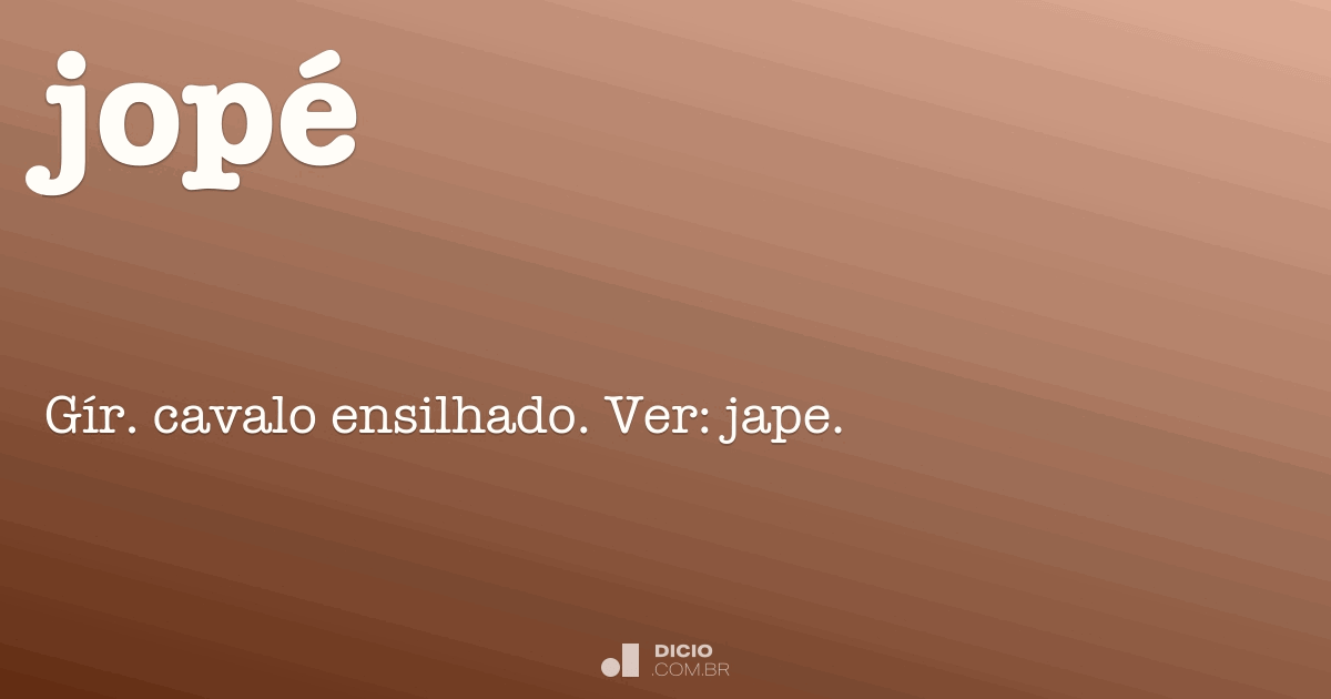 Jopé Dicio, Dicionário Online de Português