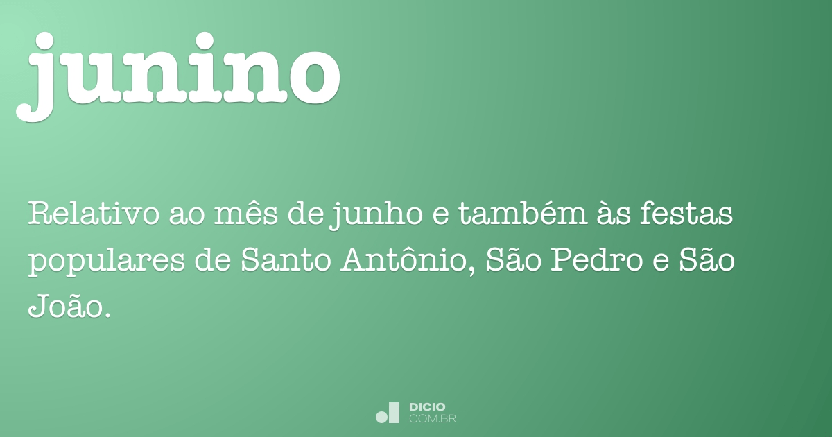 Junino - Dicio, Dicionário Online de Português