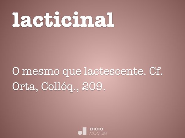 lacticinal